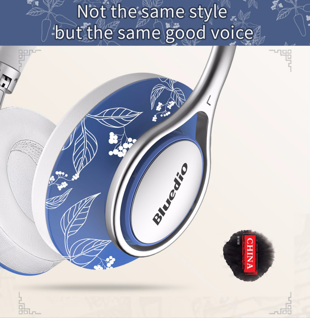 Bluedio A2 Wireless Bluetooth Headphones with Mic Type-C NICAM Sound - Blue