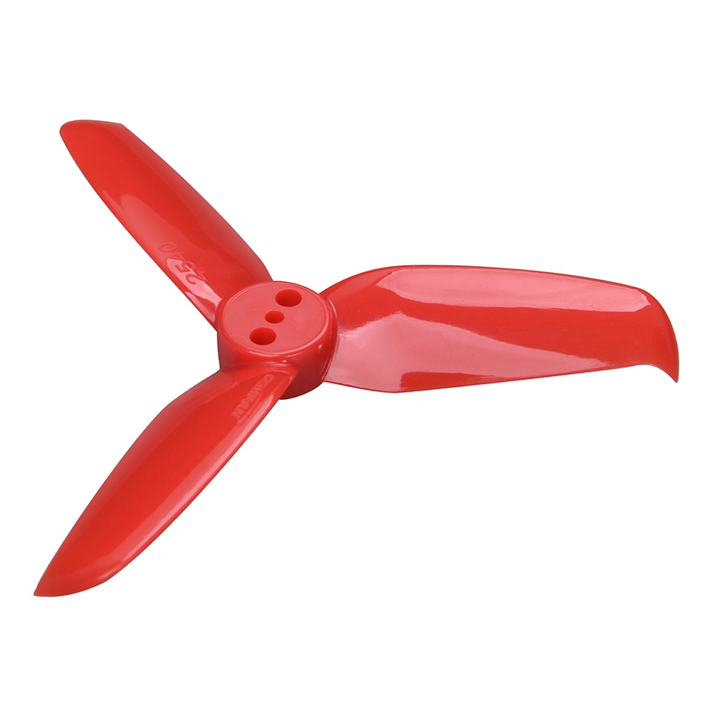 Gemfan Flash 2540 CW CCW 3-Blade Propeller 1.5mm Mounting Hole for Racing Quadcopter - Red