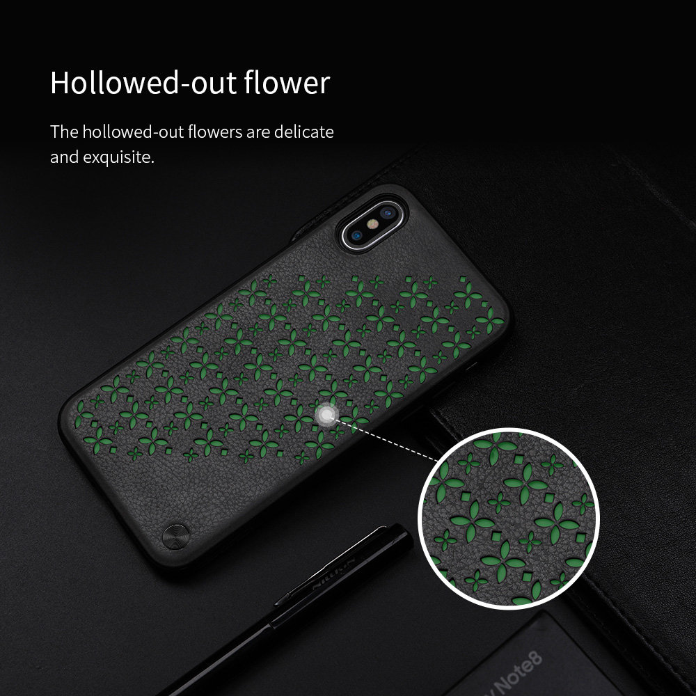 NILLKIN Star Case Cool Luminous Back Phone Shell For iPhone X - Black