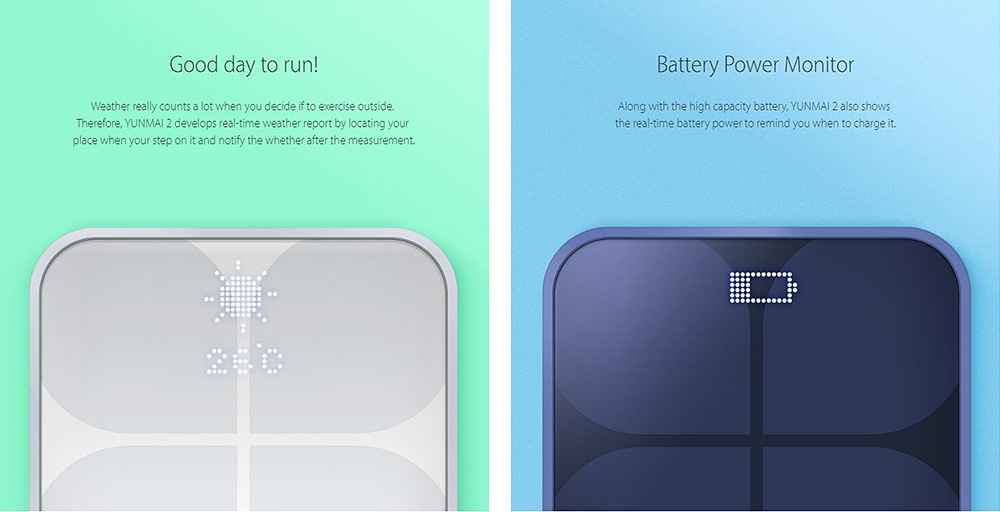 [Internation Version]Yunmai 2 M1601 Smart Body Fat Scale Bluetooth 4.0 APP Remote Control Body Composition Monitor LCD Display -Silver