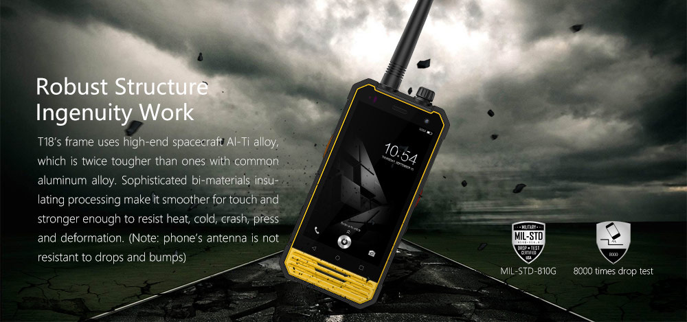 [HK Stock]NOMU T18 4.7 Inch IP68 Waterproof 4G LTE Smartphone 3GB 32GB MT6737T Quad Core 8.0MP Camera Android 7.0 5200mAh Qucik Charge NFC - Black