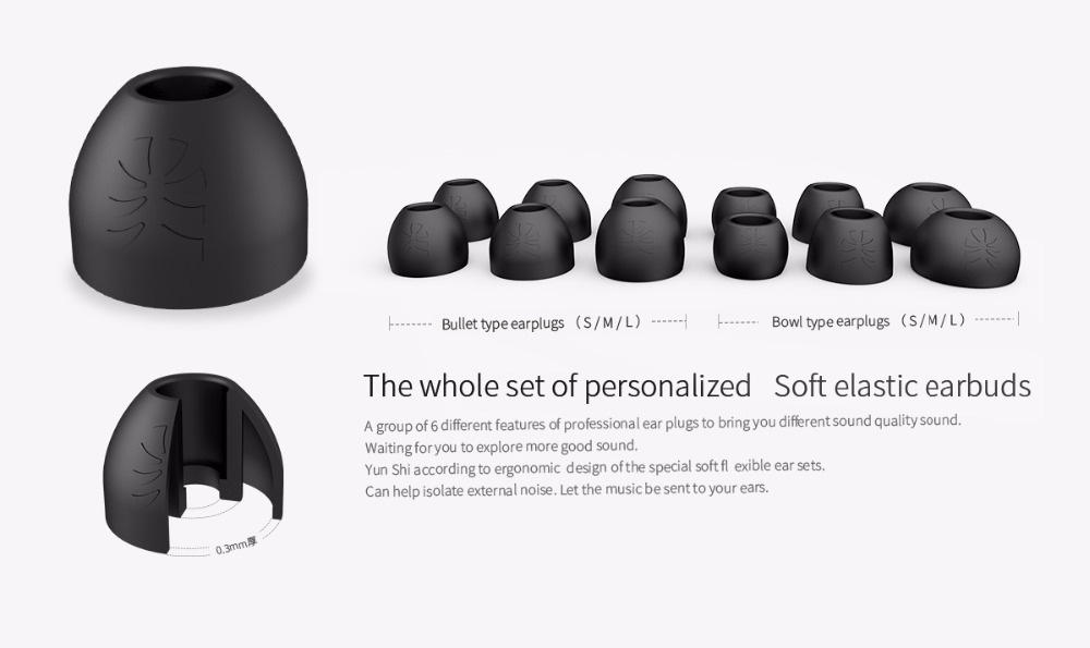 UIISII T8 In-ear Earphones with Mic Stereo Dual Dynamic Drivers Strong Bass Noise Reduction - Black