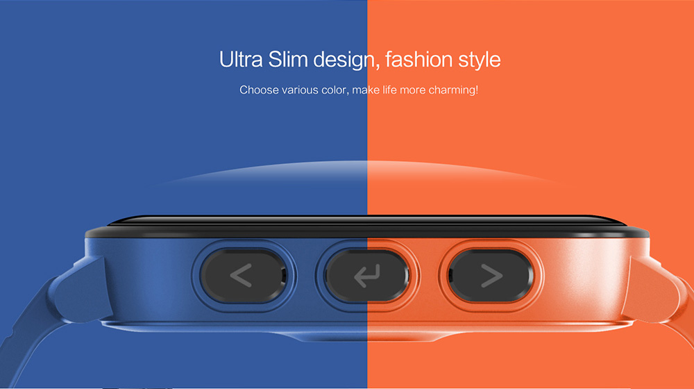 SMA-Q2 Bluetooth Smartwatch  ARM Cortex M4 Blood Pressure Monitor 3ATM Water Resistant 1.28' Colorful Screen - Orange