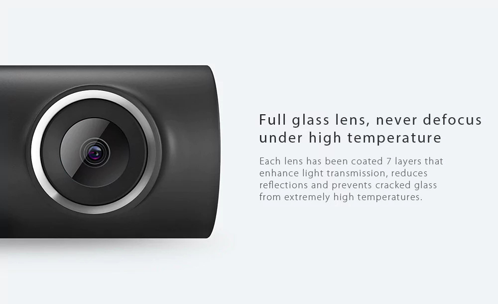 Xiaomi 70 Minutes Mstar 8328P Sony IMX323 Smart Dash Camera WiFi 1080P FHD 130 Degrees FOV Camera Voice Control Car DVR - Black