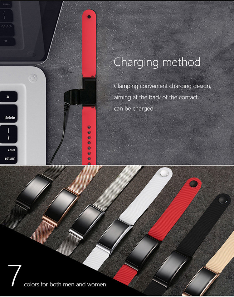 Makibes X3  Smart Bracelet Heart Rate/Blood Pressure Monitor Bluetooth Water Resistant IP68 Compatible with iOS Android  - Black