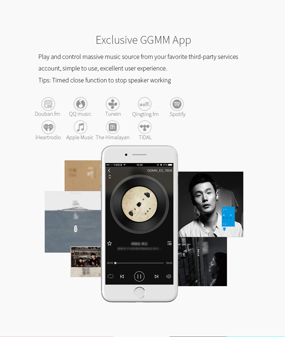 GGMM E2 WIFI Blutooth Stereo Speaker White