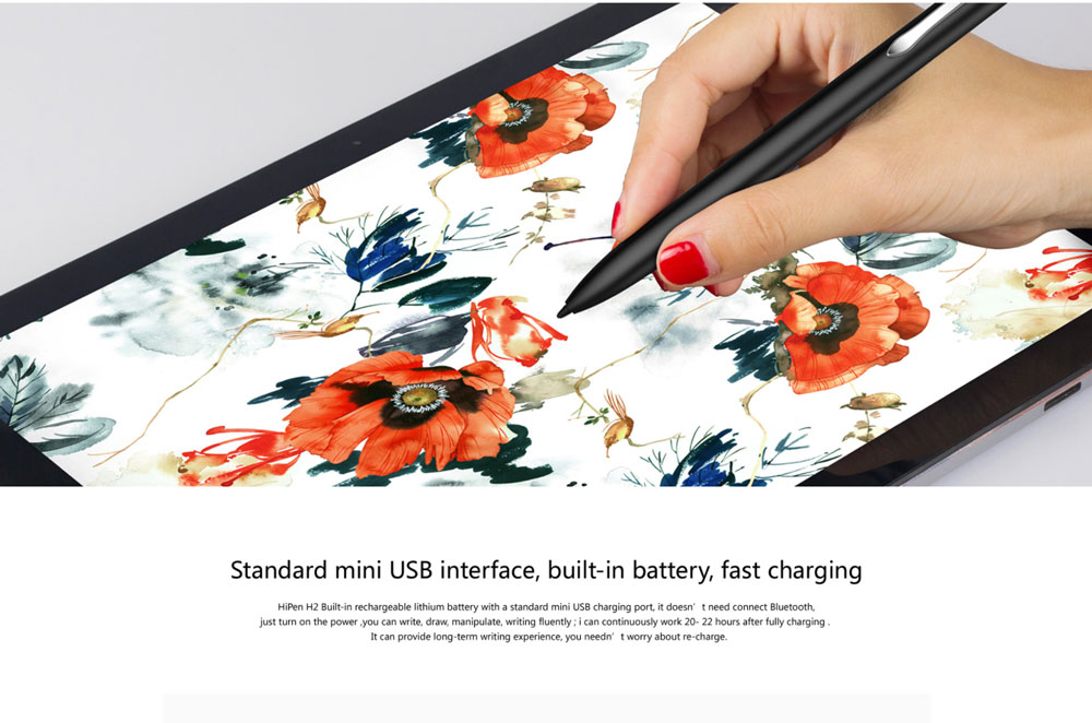 Original Chuwi Hipen H2 Active Stylus Pen For Chuwi Vi10 Plus / Hi10 Pro / Hi10 Plus Tablet PC - Black