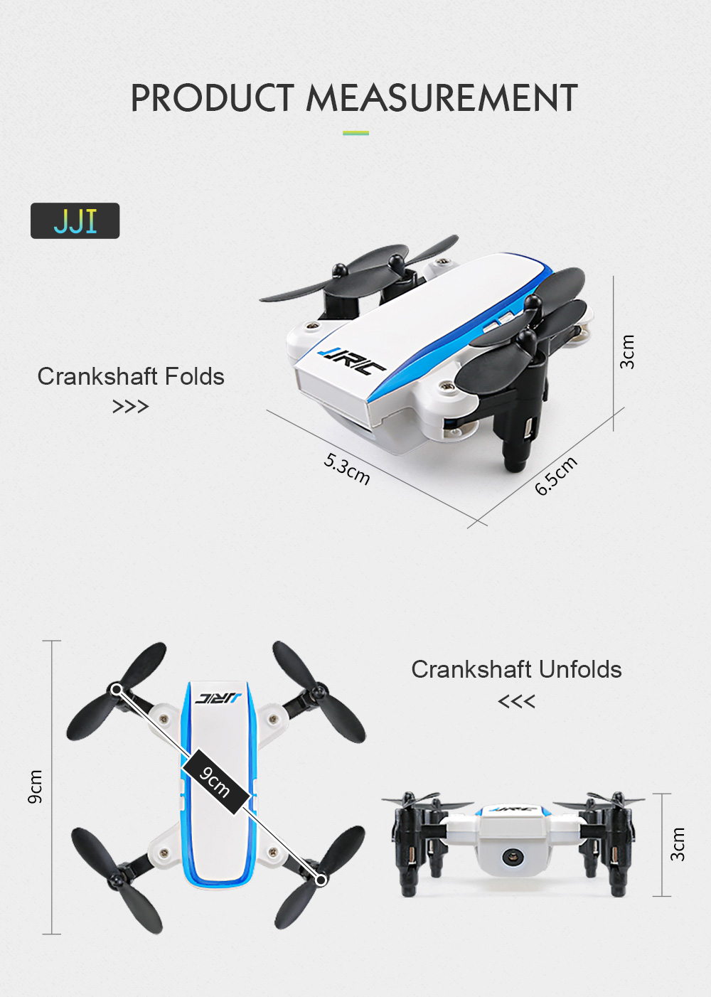 JJRC H345 Mini Double Foldable Drone 2.4G 4CH 6Axis Gyro with Headless Mode RC Quadcopter RTF