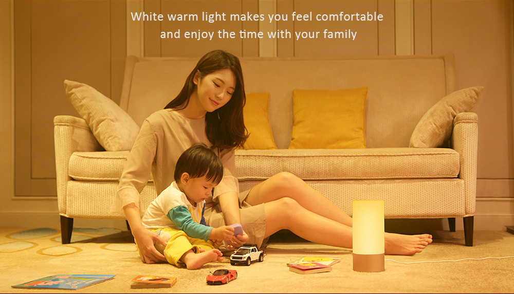 Xiaomi Mijia Bedside Lamp Bluetooth WiFi Connection Touch Control 300Lm 16 Million RGB Color 10W 1700k ~ 6500k - White / Upgraded Version
