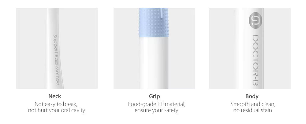 Xiaomi Doctor Bei Bass Toothbrush Handle Manual Eco-friendly Toothbrush -Blue