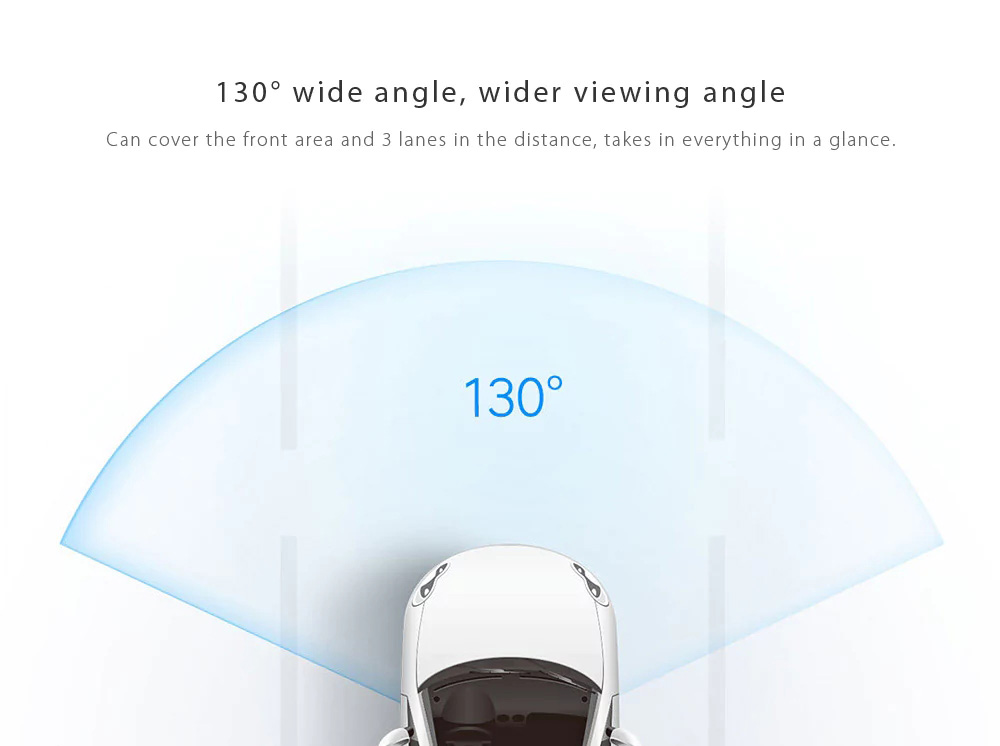 Xiaomi 70 Minutes Mstar 8328P Sony IMX323 Smart Dash Camera WiFi 1080P FHD 130 Degrees FOV Camera Voice Control Car DVR - Black