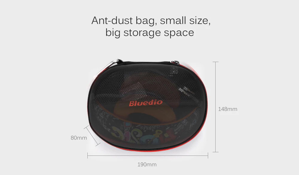 Bluedio A2 Wireless Bluetooth Headphones with Mic Type-C NICAM Sound - Blue