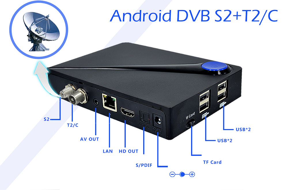 Magicsee C300 PRO DVB-T2/S2 DVB-C Android 7.1 Amlogic S912 2GB/16GB TV BOX 802.11AC WIFI LAN KODI Bluetooth