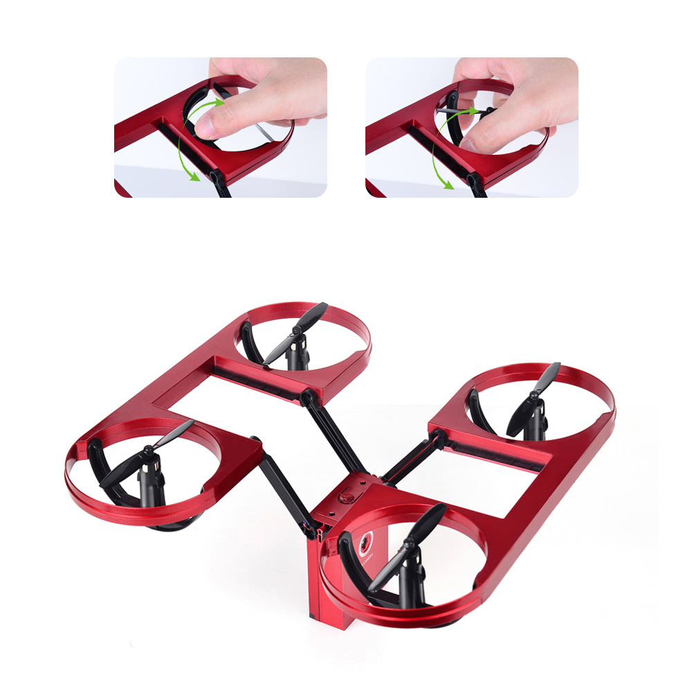 TYRC TY6 WIFI FPV Foldable Drone with 720P HD Camera Altitude Hold Mode RC Quadcopter BNF - Red