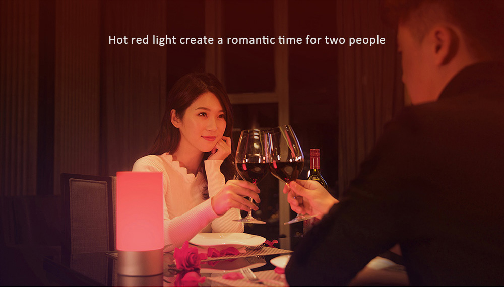 Xiaomi Mijia Bedside Lamp Bluetooth WiFi Connection Touch Control 300Lm 16 Million RGB Color 10W 1700k ~ 6500k - White / Upgraded Version