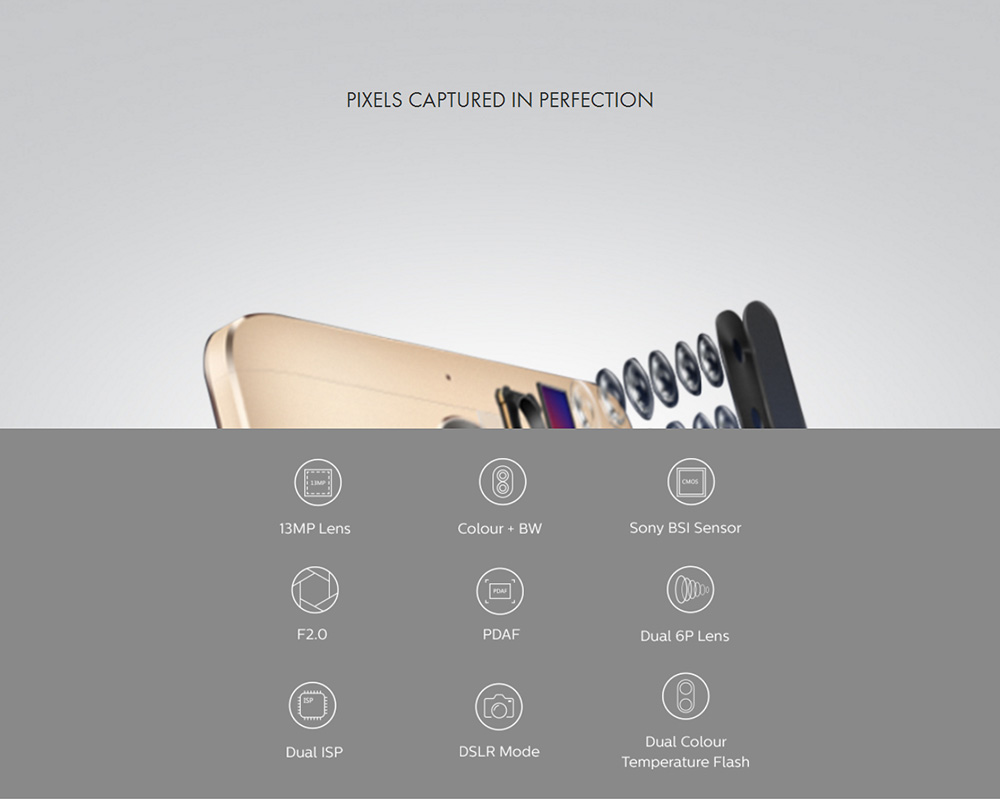 [HK Stock]Coolpad Cool dual R116 5.5 Inch Smartphone Dual 13.0MP Rear Camera Snapdragon 652 Octa Core 3GB 32GB 4000mAh Touch ID Type-C Metal Body - Gold