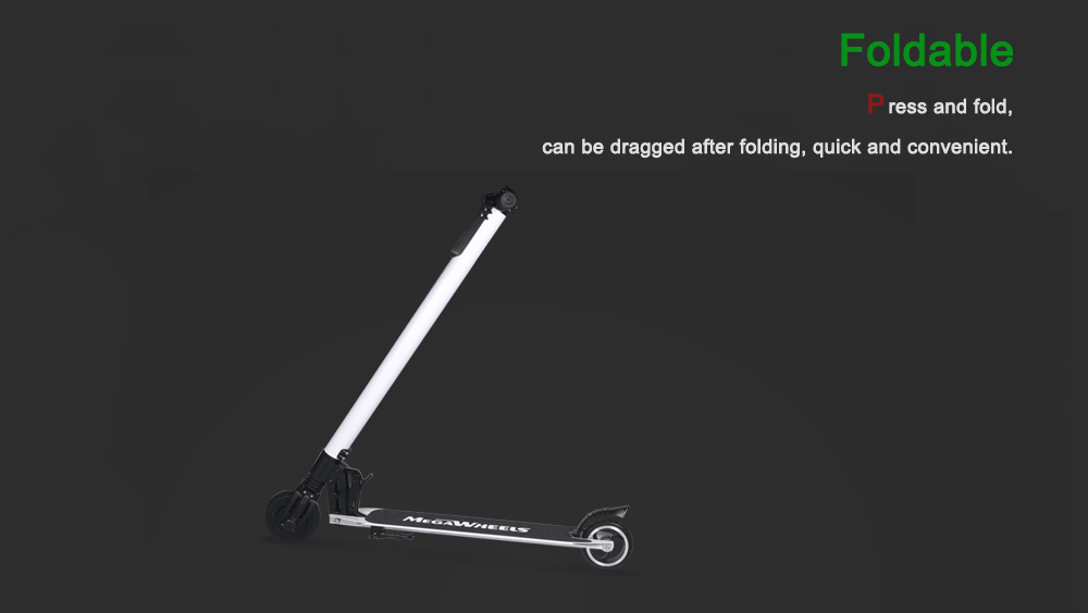 [DE Stock] Megawheels S8 Foldable Electric Scooter ROHS Certification 2 Wheels 6600mAh Battery For Adults EU Plug - Black