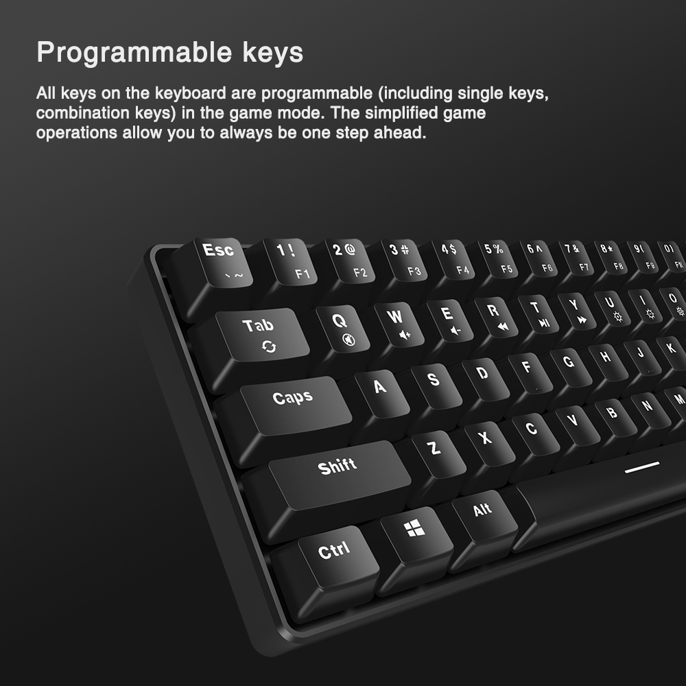 ACGAM AG6X Wired Mechanical Keyboard Full Keys Programmable