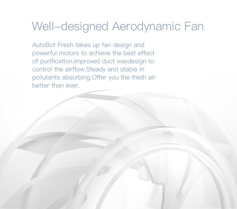 AutoBot ABF001 Car Air Purifier Vehicle Air Purifier Three Working Modes With LED Indicator Lights - White