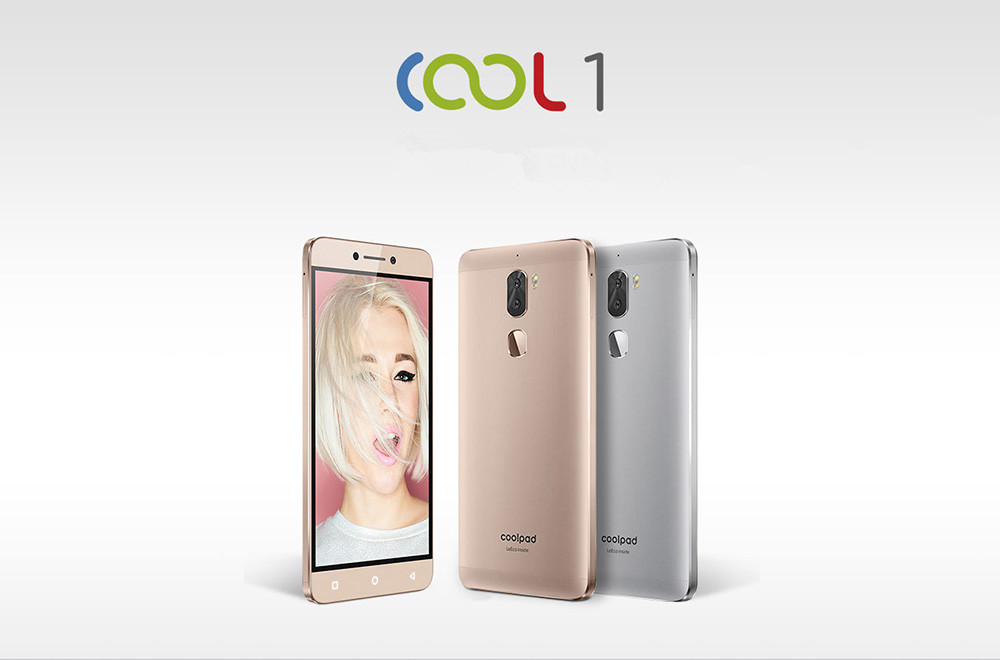 [HK Stock]Coolpad Cool 1 C103 5.5 Inch Smartphone Dual 13.0MP Rear Camera Snapdragon 652 Octa Core 4GB 32GB 4000mAh Touch ID Type-C Metal Body - Gold