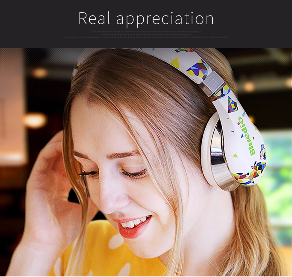 Bluedio A2 Wireless Bluetooth Headphones with Mic Type-C NICAM Sound - Blue