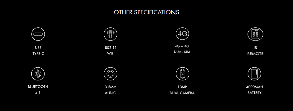 [HK Stock]Coolpad Cool dual R116 5.5 Inch Smartphone Dual 13.0MP Rear Camera Snapdragon 652 Octa Core 3GB 32GB 4000mAh Touch ID Type-C Metal Body - Gold