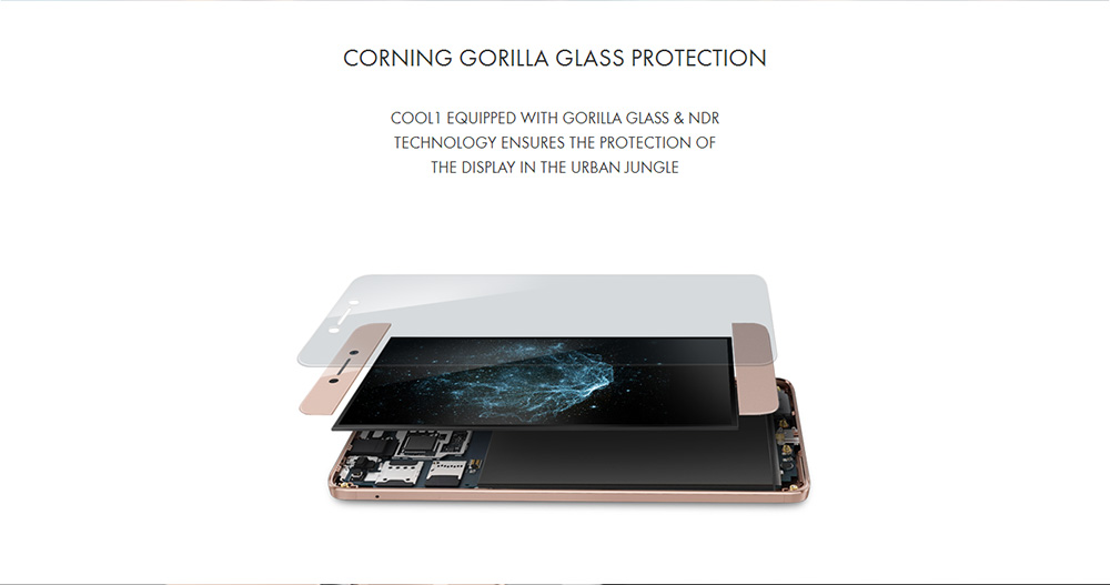 [HK Stock]Coolpad Cool dual R116 5.5 Inch Smartphone Dual 13.0MP Rear Camera Snapdragon 652 Octa Core 3GB 32GB 4000mAh Touch ID Type-C Metal Body - Gold