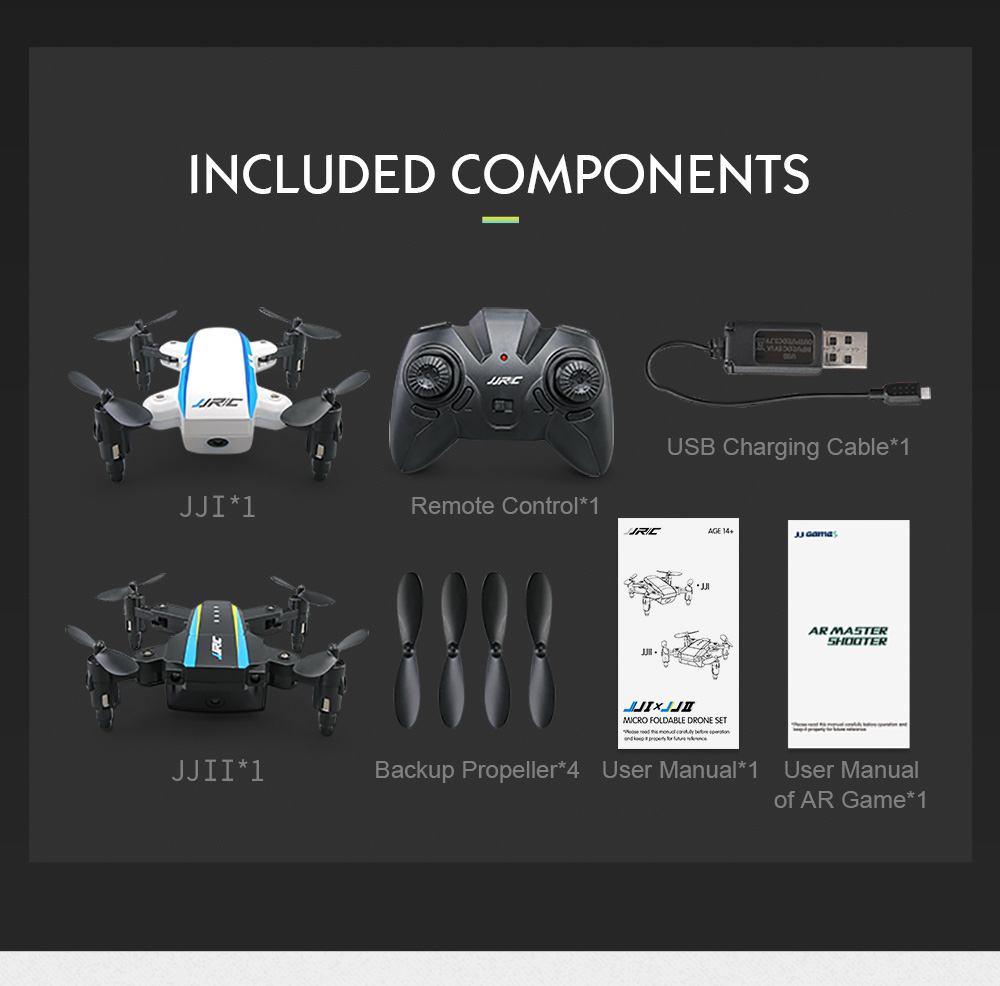 JJRC H345 Mini Double Foldable Drone 2.4G 4CH 6Axis Gyro with Headless Mode RC Quadcopter RTF