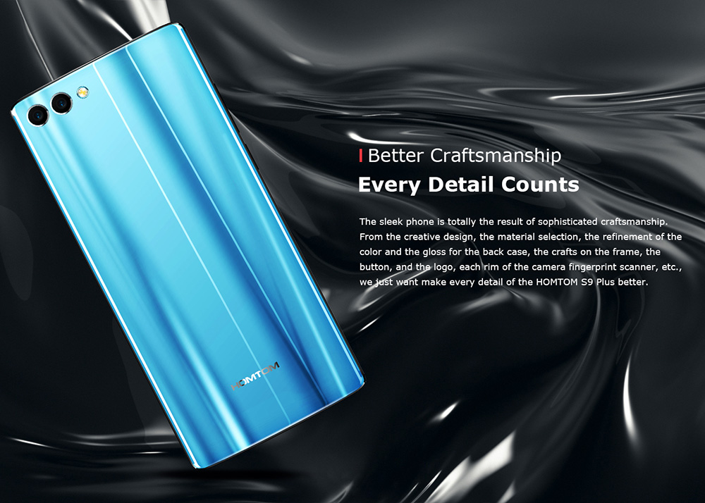 [HK Stock]HOMTOM S9 Plus 5.99 Inch Smartphone 4GB 64GB MT6750T Octa Core 16.0MP + 5.0MP Dual Rear Camera Android 7.0 Touch ID 4050mAh Fast Charge - Black