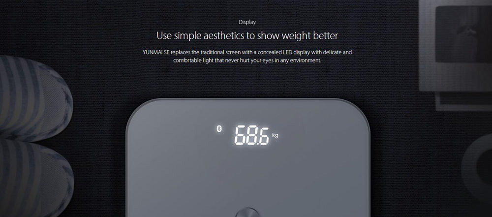 Yunmai SE M1680 Smart Body Fat Scale Bluetooth 4.0 APP Remote Control Body Composition Monitor -White