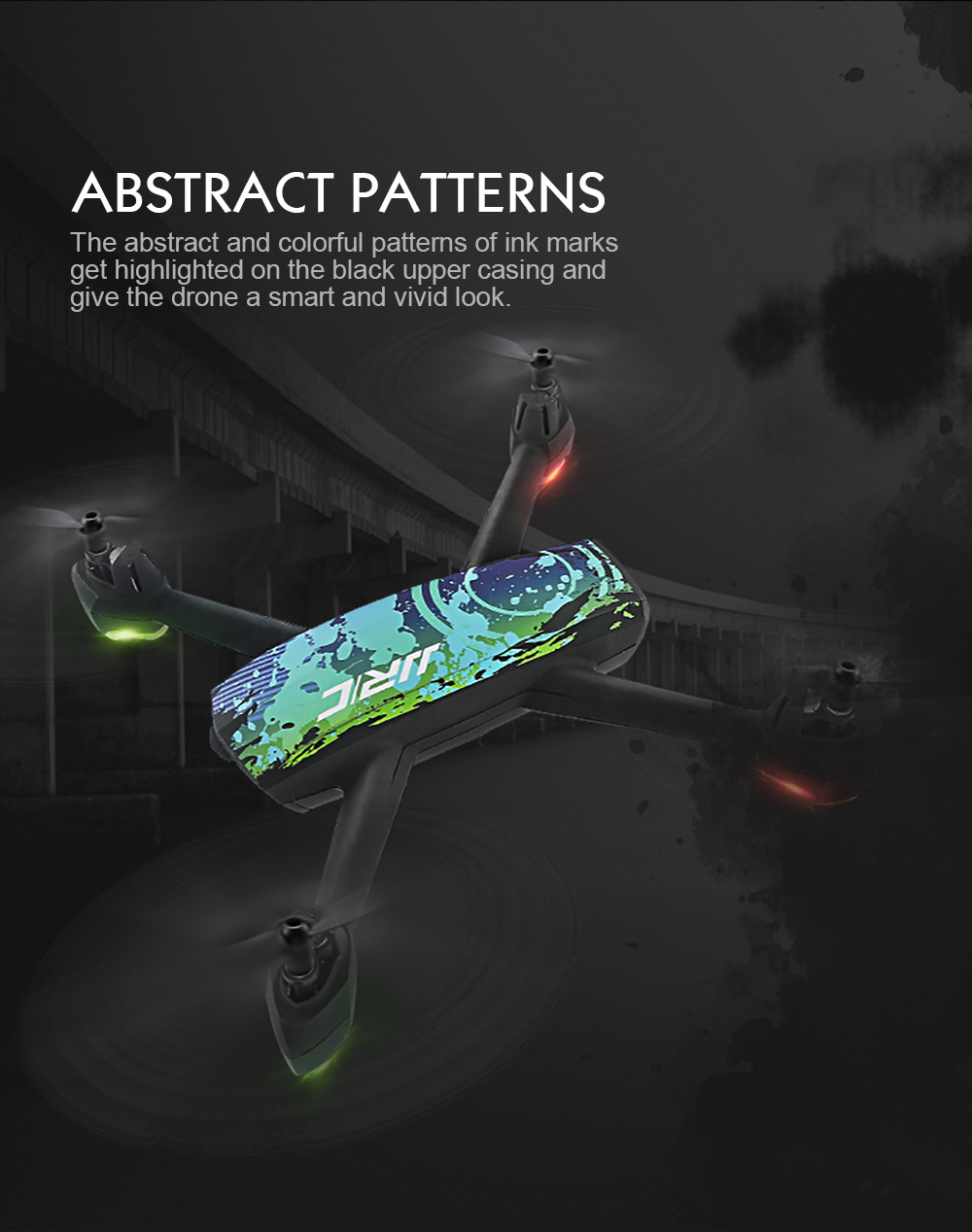 JJRC H55 TRACKER 720P WIFI FPV with GPS Positioning Brush RC Quadcopter RTF - Camouflage Yellow