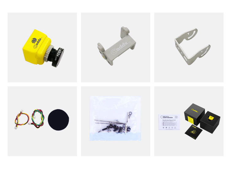 Caddx Turbo S1 D-WDR 600TVL 2.3mm 1/3" CCD Sensor 4:3 FPV Camera NTSC - Yellow