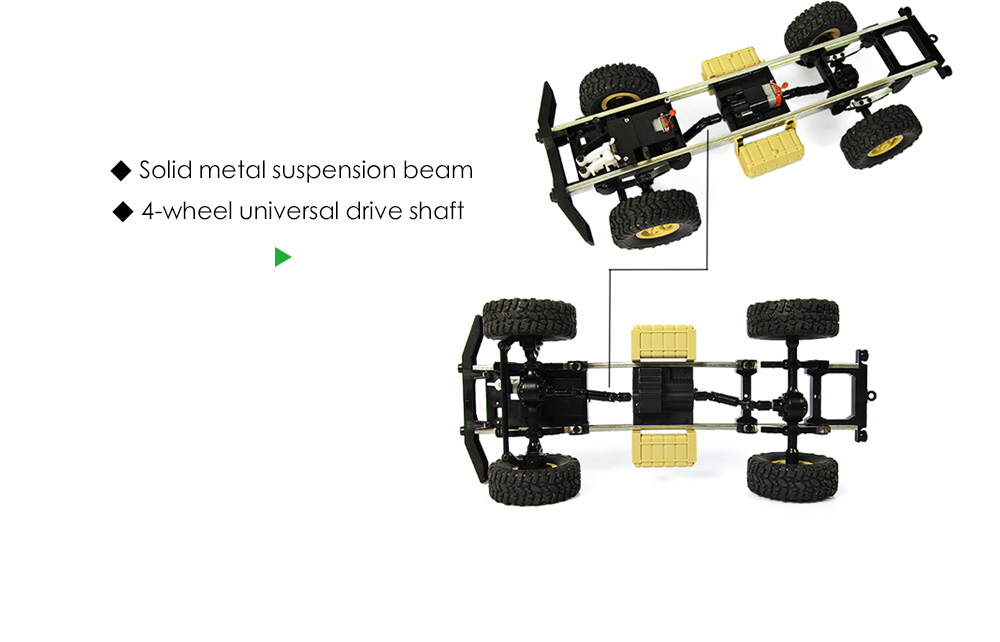 WPL B-1 DIY Car Kit 2.4G 1:16 4WD Off-road Vehicles RC Car without Electronic Parts KIT - Khaki