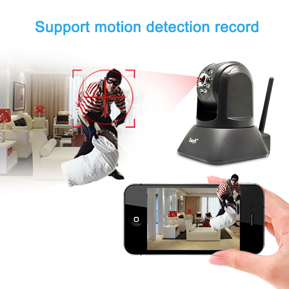 EasyN A196 720P WiFi IP Camera 1.0MP 1/4' CMOS 2.8mm Lens Night Vision Camer Motion Detection P2P Onvif Security Camera
