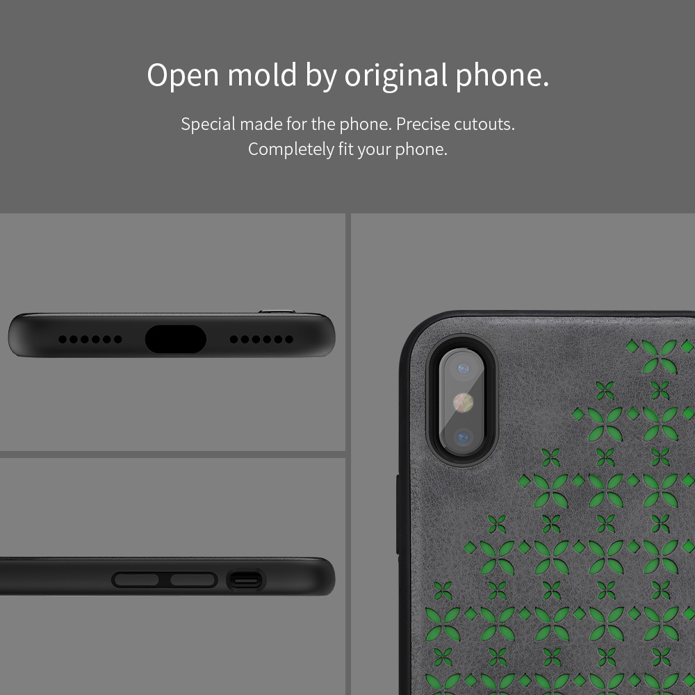 NILLKIN Star Case Cool Luminous Back Phone Shell For iPhone X - Black