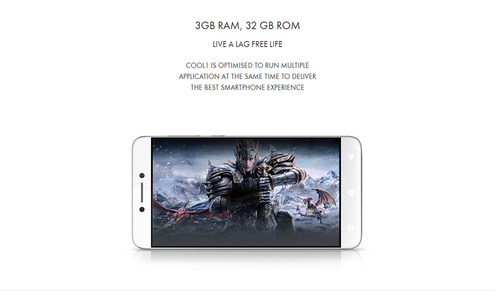 [HK Stock]Coolpad Cool dual R116 5.5 Inch Smartphone Dual 13.0MP Rear Camera Snapdragon 652 Octa Core 3GB 32GB 4000mAh Touch ID Type-C Metal Body - Gold