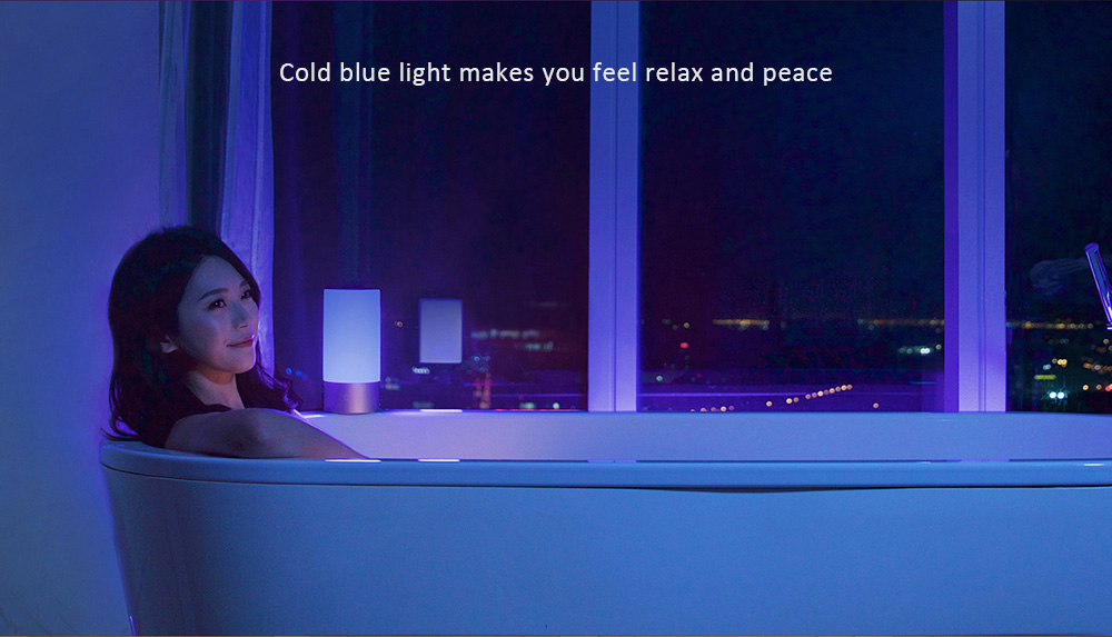 Xiaomi Mijia Bedside Lamp Bluetooth WiFi Connection Touch Control 300Lm 16 Million RGB Color 10W 1700k ~ 6500k - White / Upgraded Version