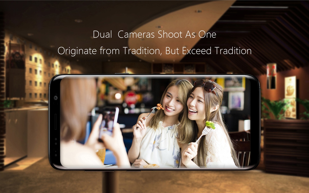 Meiigoo S8 6.1 Inch Smartphone 18:9 FHD+ Screen 4GB 64GB MTK6750T Octa Core 13.0MP + 5.0MP Dual Rear Camera Android 7.0 Touch ID OTG - Blue