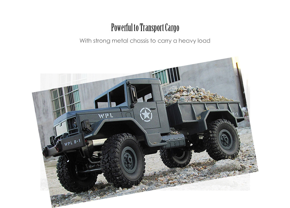 WPL B-1 DIY Car Kit 2.4G 1:16 4WD Off-road Vehicles RC Car without Electronic Parts KIT - Army Green