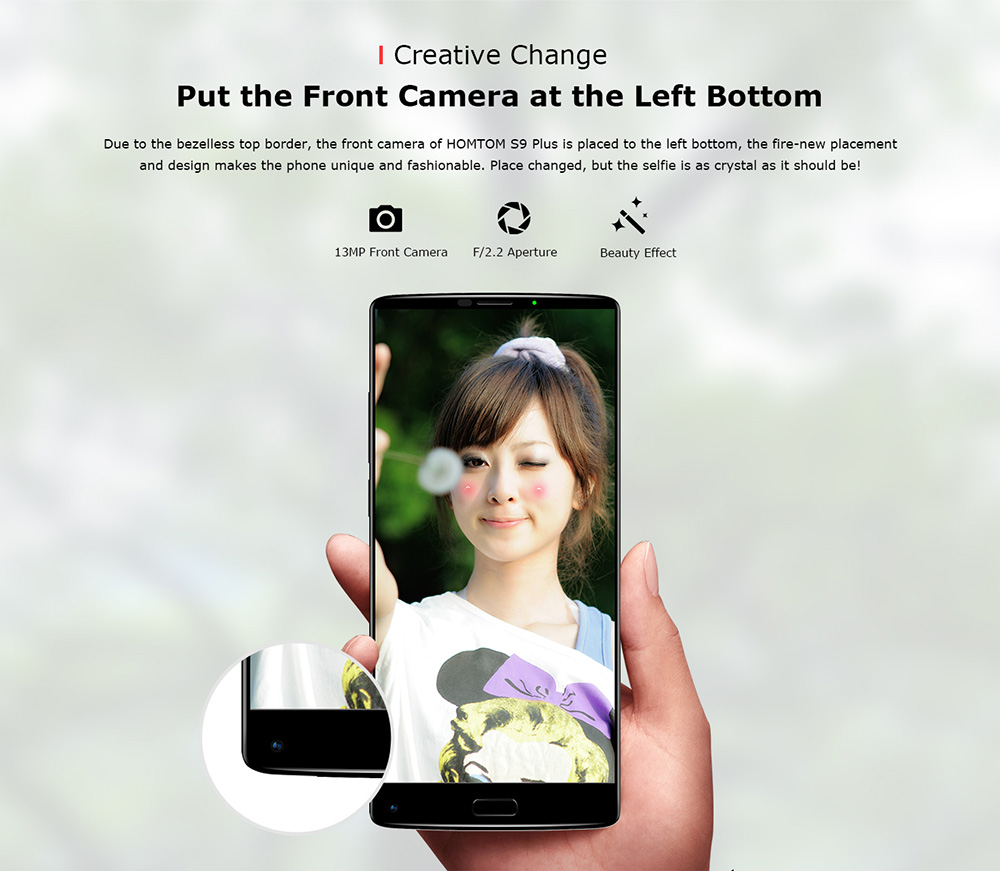 [HK Stock]HOMTOM S9 Plus 5.99 Inch Smartphone 4GB 64GB MT6750T Octa Core 16.0MP + 5.0MP Dual Rear Camera Android 7.0 Touch ID 4050mAh Fast Charge - Blue