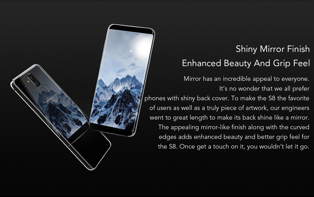 Meiigoo S8 6.1 Inch Smartphone 18:9 FHD+ Screen 4GB 64GB MTK6750T Octa Core 13.0MP + 5.0MP Dual Rear Camera Android 7.0 Touch ID OTG - Black
