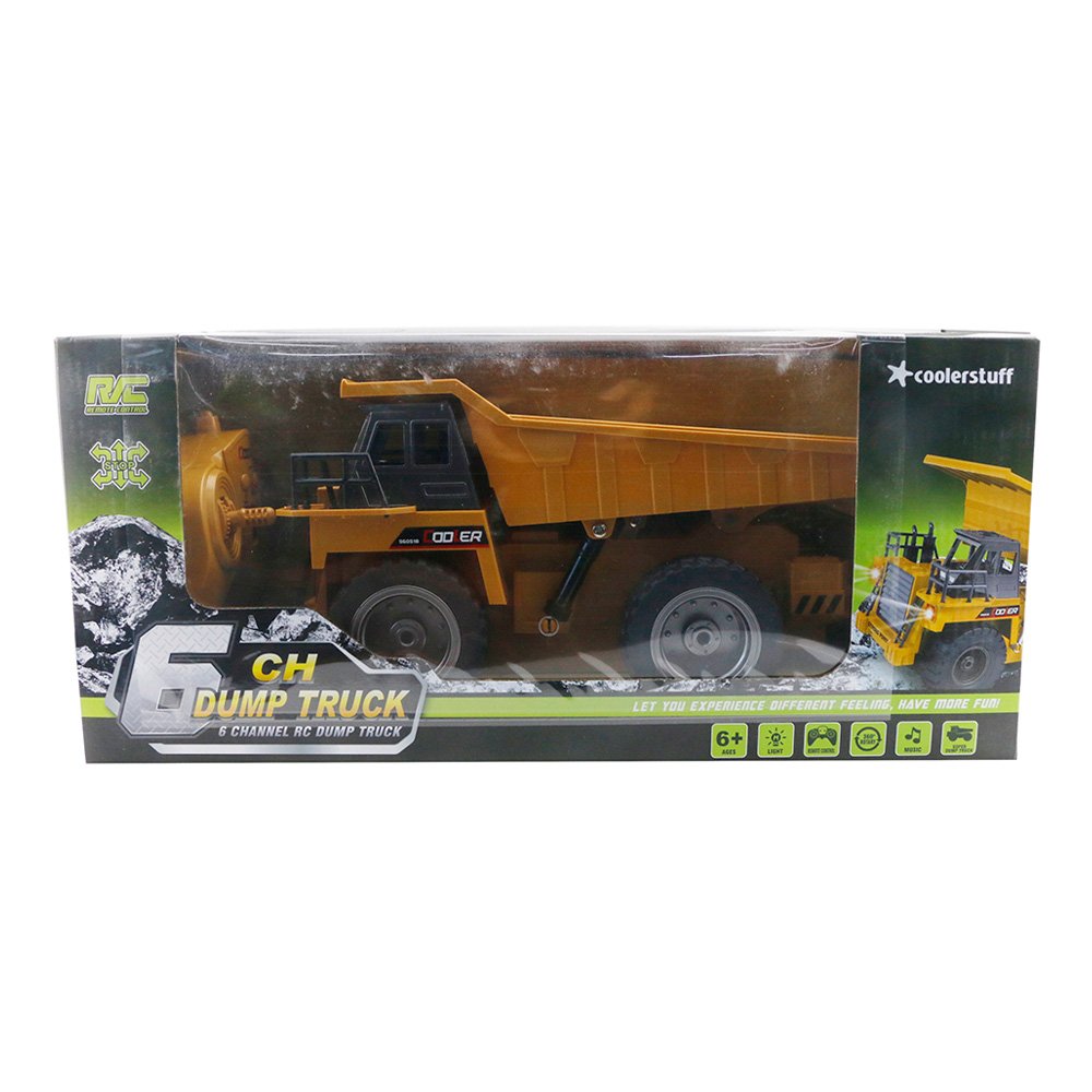 Cooler 1:18 2.4G 6CH RC Dump Truck Car RTR - Brown