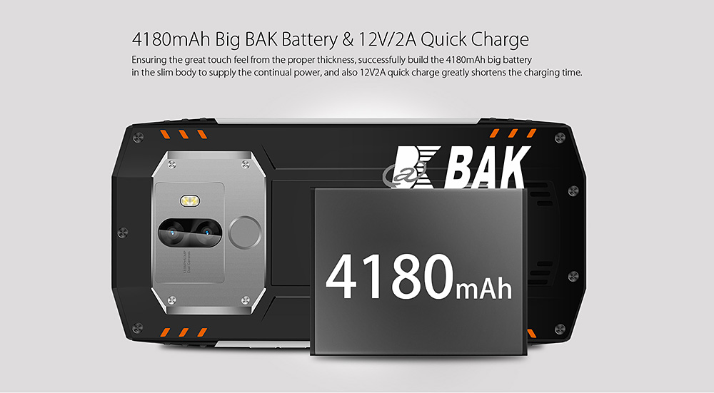 [HK Stock]Blackview BV9000 5.7 Inch 4G LTE Smartphone Waterproof IP68 Waterproof 4GB 64GB MT6757CD Octa Core Dual Rear Camera Android 7.1 4180mAh Large Battery - Gold