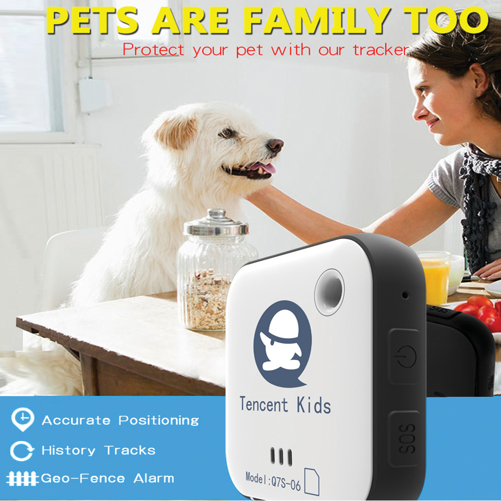 Tencent Mini GPS Tracker GSM GPRS GPS LBS WIFI Tracker Locator 2G Device SOS Alarm Voice Monitoring - White