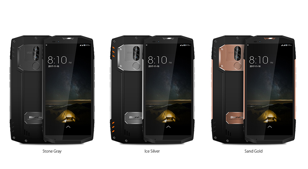 [HK Stock]Blackview BV9000 5.7 Inch 4G LTE Smartphone Waterproof IP68 Waterproof 4GB 64GB MT6757CD Octa Core Dual Rear Camera Android 7.1 4180mAh Large Battery - Gold