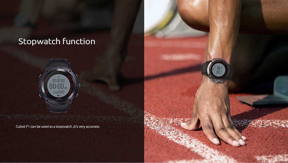 CUBOT F1 Smartwatch NORDIC Chip IP67 Water Resistant Heart Rate Monitor Bluetooth Calls SMS Reminder Compatible With Android IOS