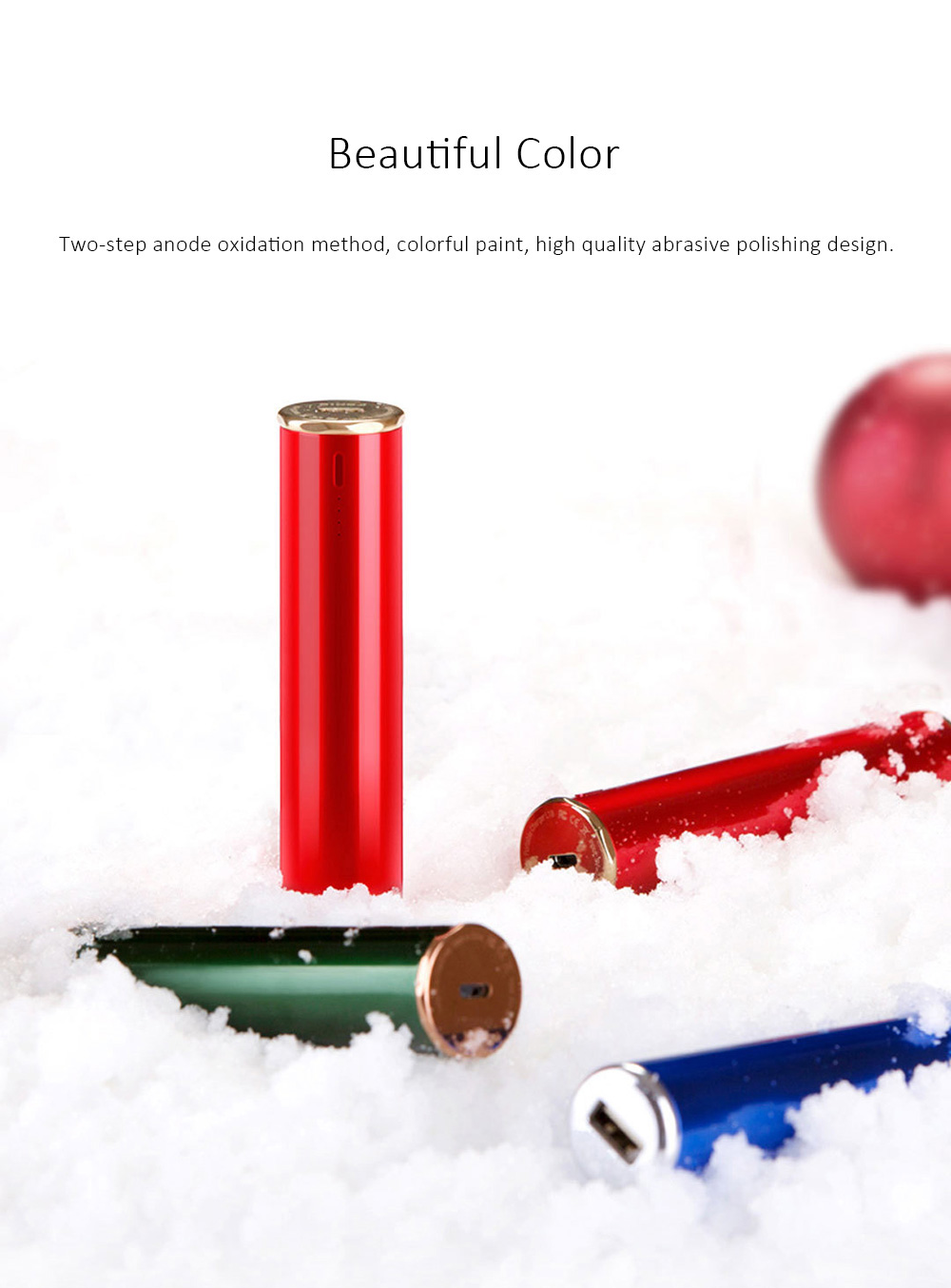 Xiaomi Mijia FOXIO Lipstick 3350mAh Power Bank Type-C Port - Green