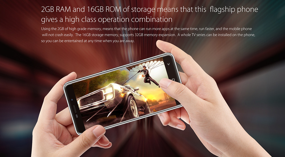 [HK Stock]Blackview A10 5.0 Inch Smartphone 2GB RAM 16GB ROM MTK6580A Quad Core 5.0MP Android 7.0 Touch ID - Black