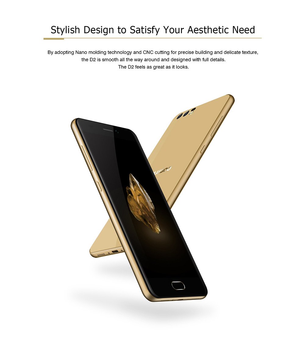 [HK Stock]Bluboo D2 5.2 Inch Smartphone HD Screen Dual Rear Camera 8GB MT6580A Quad Core Android 6.0 3300mAh OTA - Blue