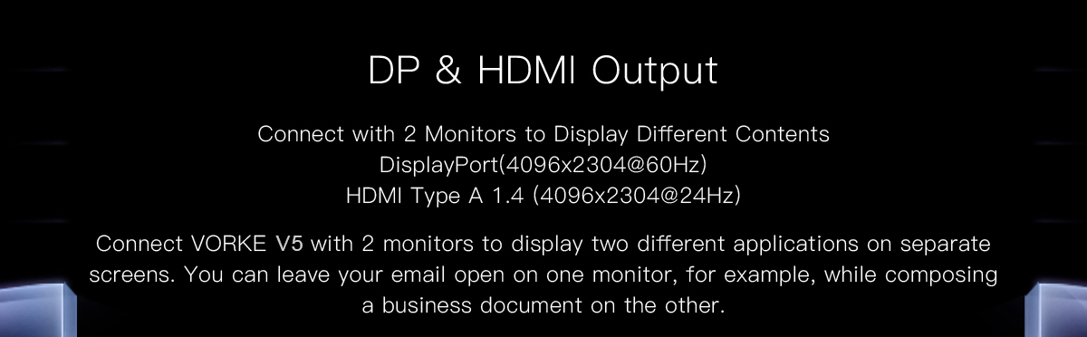 VORKE V5 Intel Kabylake 3865U Barebone Mini PC Support Dual-channel DDR4 RAM M.2 HDMI+DP AC WIFI Gigabit LAN Bluetooth4.2 USB3.0 Speaker - Black